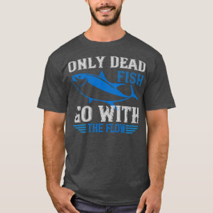 Camiseta Nadação Apenas peixes mortos saem correndo