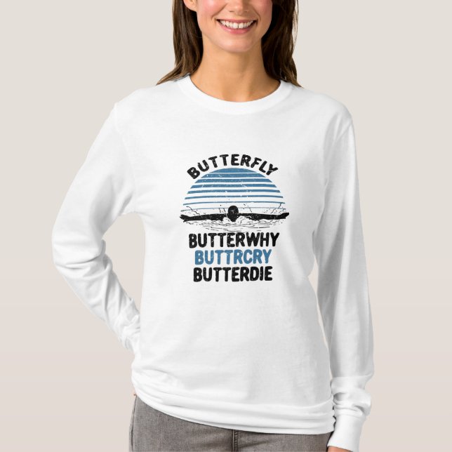Camiseta Nadação - Butterfly ButterWhy Natação Gift (Frente)