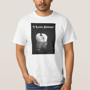 Camiseta Nadação Nadada Nadada Nadada Nadada, Eu Amo Cisnes