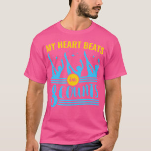 Camiseta Nadação Sincronizada Meu Coração Batida Em 8 Conta