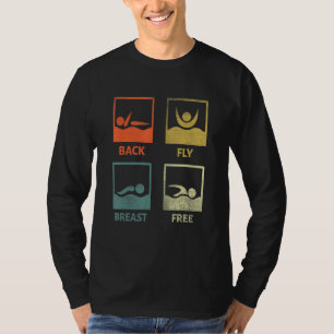 Camiseta Nadação - Voo Traseiro Livre - Nadador Retro Vi