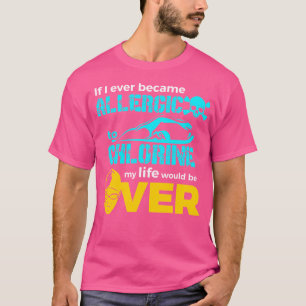 Camiseta Nadador Cloro Engraçado Nadando