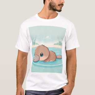 Camiseta Nadador de Playpus Adorável Design