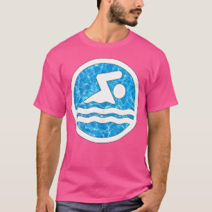 Camiseta Nadador Na Piscina, Nadação E Natação De Mergulho