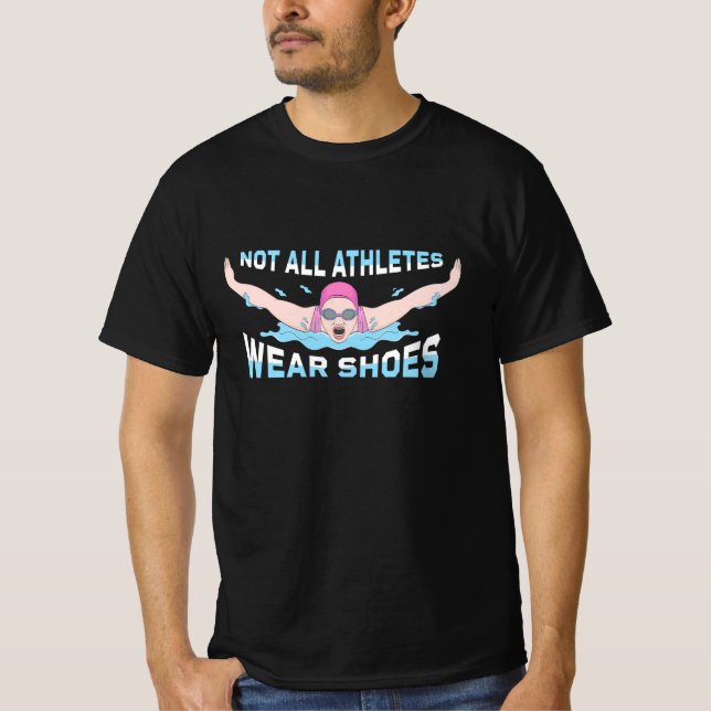Camiseta Nadador Nem Todos Os Atletas Vestem Calçados (Frente)