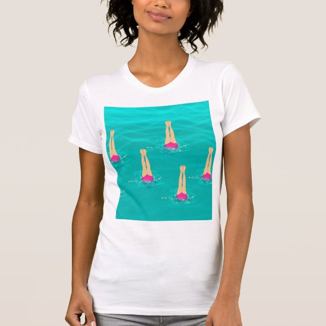 Camiseta Nadadoras Artísticas - Natação Subaquática (Frente)