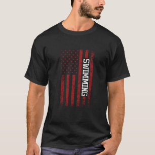 Camiseta Nadadores Competitivos Americanos Nadando Equipe N