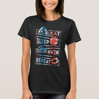 Camiseta Nadadores Nadadores Natação Comer Natação do Sono