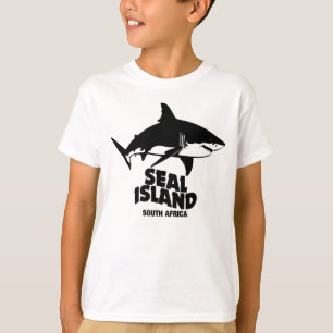 Camiseta Nadando Com Tubarões-Brancos - Ilha dos Focas