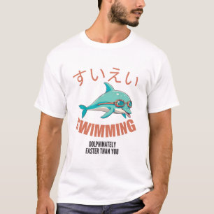 Camiseta Nadando golfinho mais rápido que você