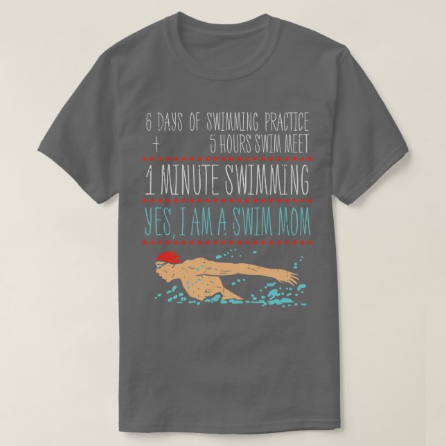 Camiseta Nadando mãe 1 (Frente do Design)