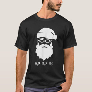 Camiseta Nadando Natal Papai Noel H20 Swimmer Xmas
