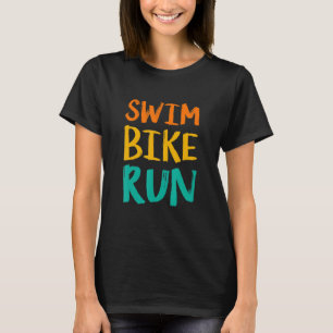 Camiseta Nadar Bicicleta Correr Gráfico Corrida Natação Cic