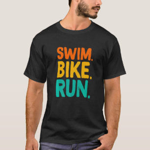 Camiseta Nadar Bicicleta Correr Gráfico Corrida Natação Cic