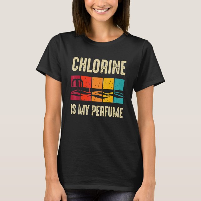 Camiseta Nadar Cloro Nadador É Minha Natação Perfume (Frente)