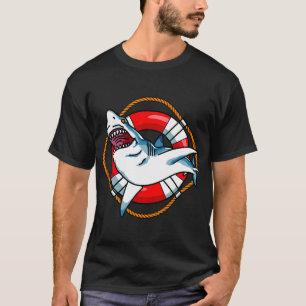 Camiseta Nadar com o tubarão - salve o oceano