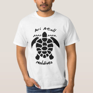 Camiseta Nadar com tartarugas nas Maldivas no Ari Atoll