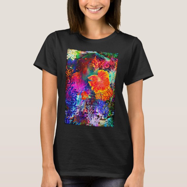 Camiseta Nadar como um peixe (Frente)