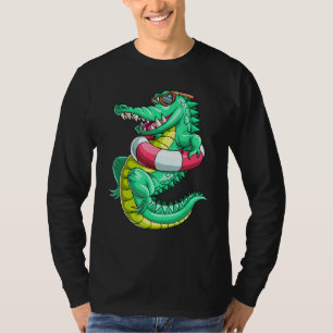 Camiseta Nadar Crocodilo Alligator Réptil Animal
