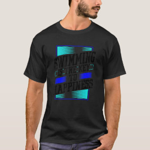 Camiseta Nadar É A Chave Para O Nadador Da Equipe De Felici
