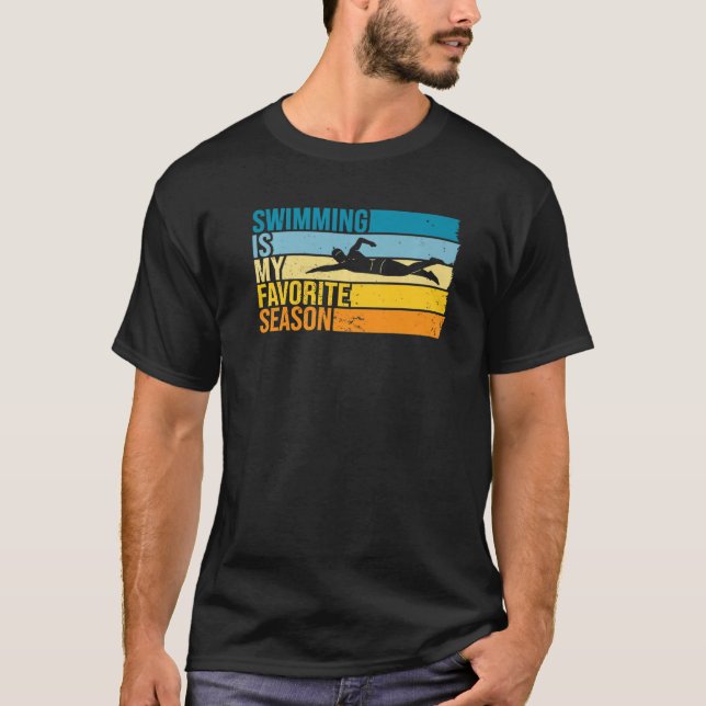 Camiseta Nadar É Minha Época Favorita Para Nadador (Frente)