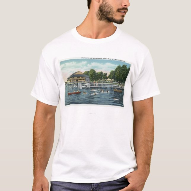 Camiseta Nadar na praia e no casino do ponto de Bemus (Frente)