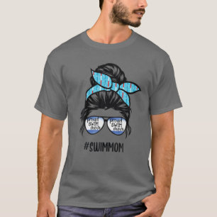 Camiseta Nadar Natação Mãe Cabelo Mensageiro Nadando Mã