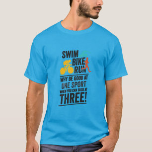 Camiseta Nadar, Pedalar, Correr- Triatlo