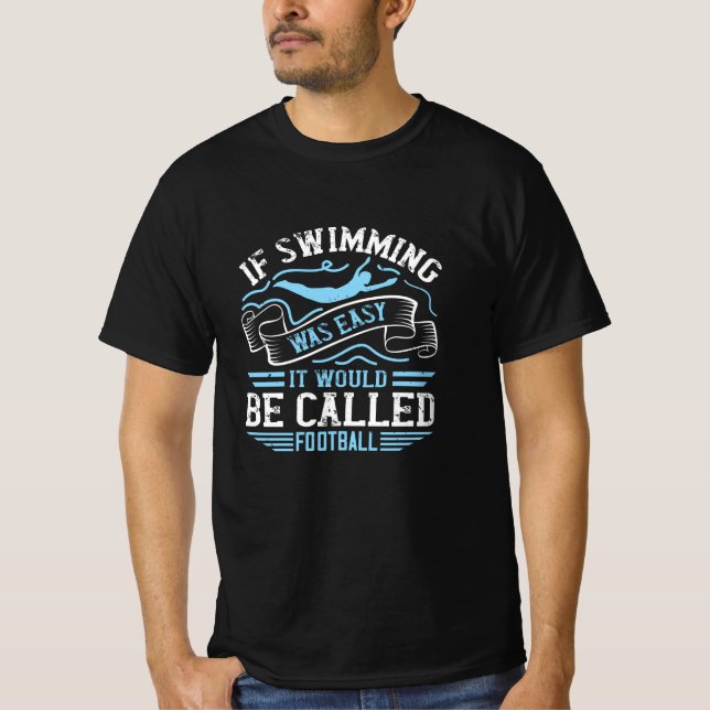 Camiseta Nadar - Se a natação fosse fácil (Frente)