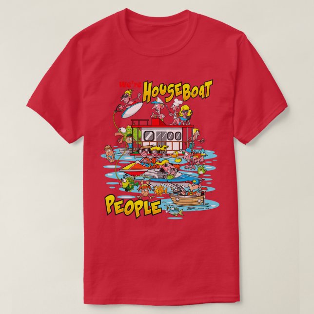 Camiseta Nado de pesca de festas de lago de uso doméstico (Frente do Design)