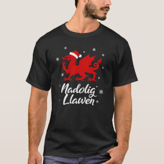 Camiseta Nadolig Llawen Wales Welsh Cymru Merry Christmas D
