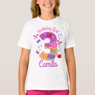 Camiseta Nadyland Birthday Girl Third Lollipop