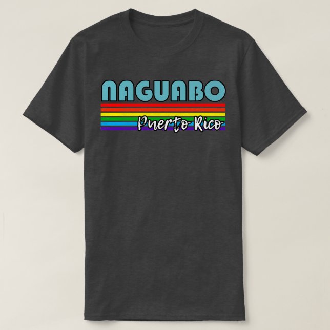 Camiseta Naguabo Porto Rico Orgulho LGBT Naguabo (Frente do Design)