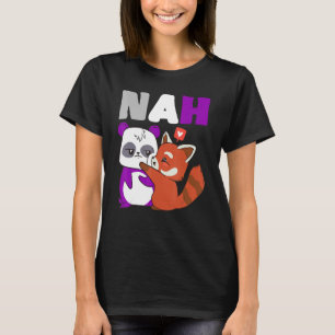 Camiseta Nah Cute Bear Fox Sinalizador Asexual