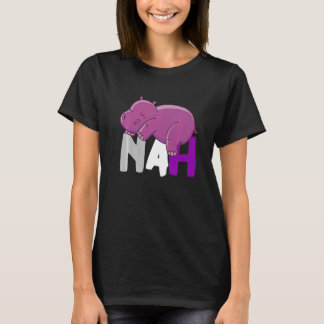 Camiseta Nah Hipopótamo Fofo Dorme Asexualidade Ace Animal