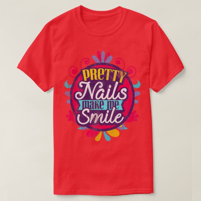 Camiseta Nail Salon Beautician Nail Designer (Frente do Design)