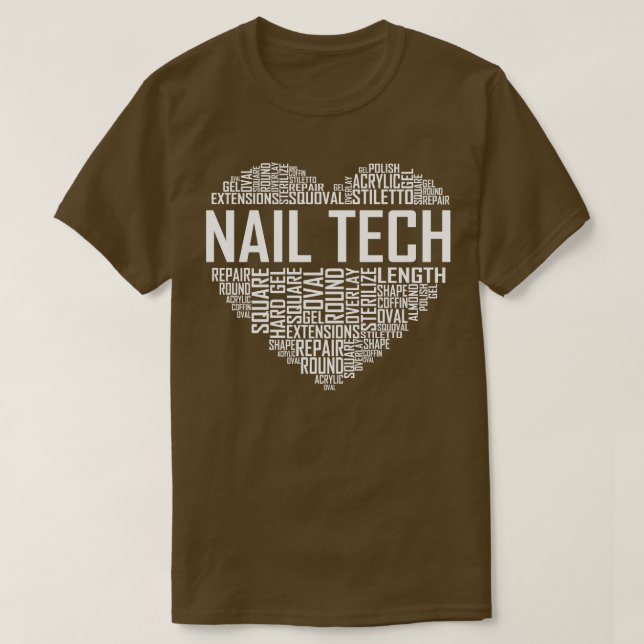 Camiseta Nail Tech Heart (Frente do Design)