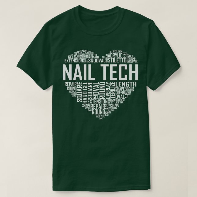 Camiseta Nail Tech Heart (Frente do Design)