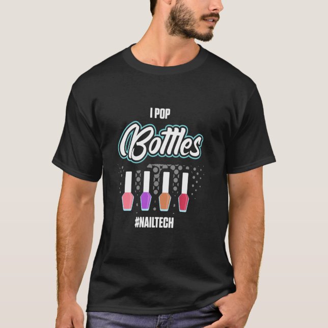 Camiseta Nail Technician Bottles Nail Tech Artist Manicuris (Frente)