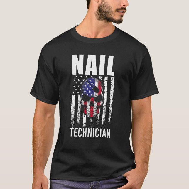 Camiseta Nail Technician Certified Nail Tech Artist Manicur (Frente)