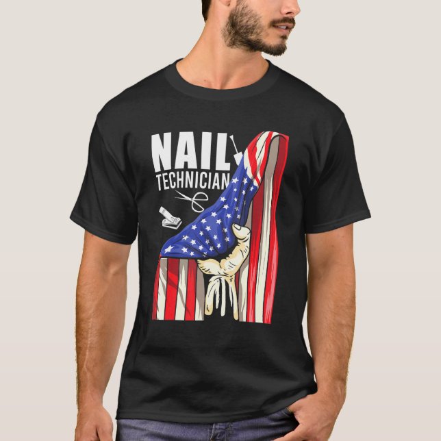 Camiseta Nail Technician Certified Nail Tech Artist Manicur (Frente)