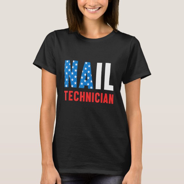 Camiseta Nail Technician Certified Nail Tech Artist Manicur (Frente)