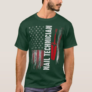 Camiseta Nail Technician Flag Artista Polonês Art Nail Tec