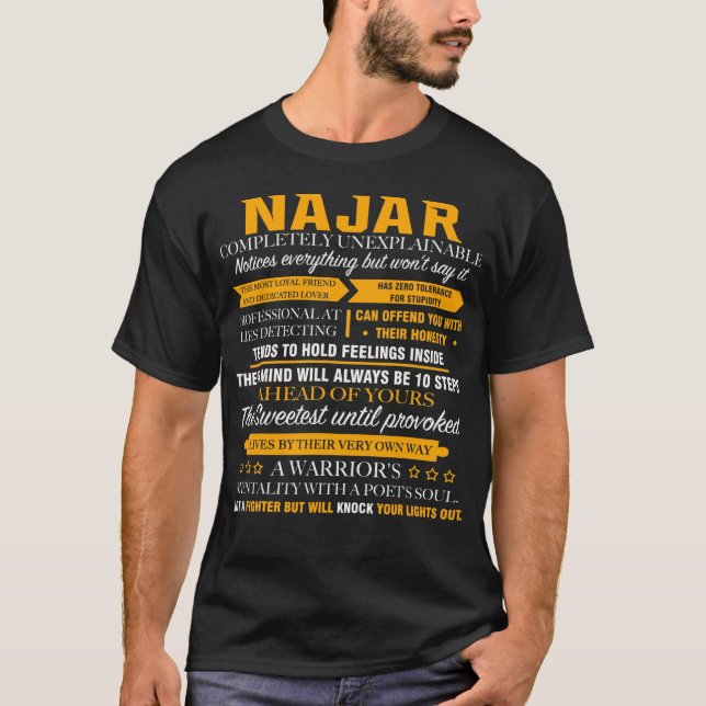 Camiseta NAJAR completamente inexplicável (Frente)