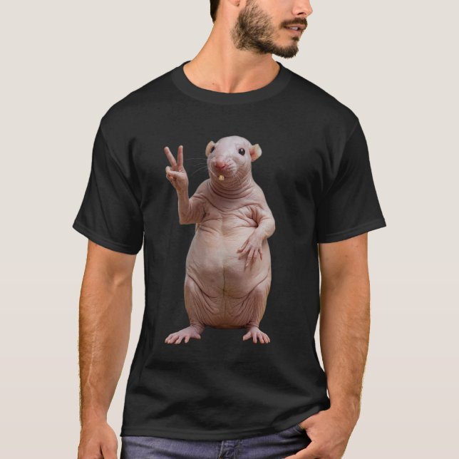 Camiseta Nak*d Mole Rat - Sinal de paz (Frente)