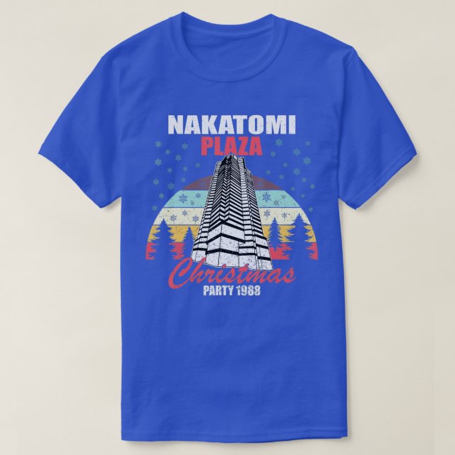 Camiseta Nakatomi Plaza Christmas Party 1988 Funny Xmas Vin (Frente do Design)