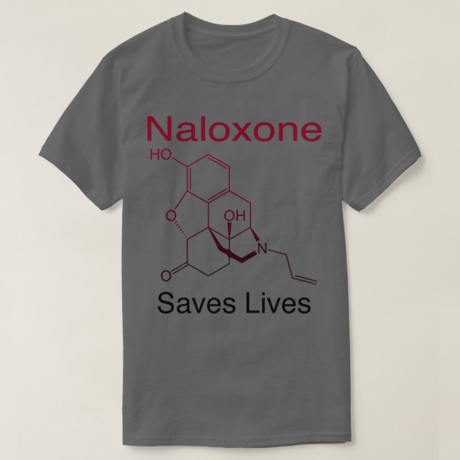 Camiseta Naloxone salva vidas (Frente do Design)