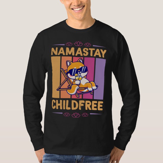 Camiseta Namastay Childfree Nomaste Yoga Lotus Flower Beach (Frente)
