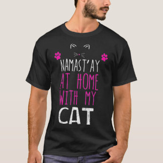 Camiseta Namast'ay In Home Com Meu Gato
