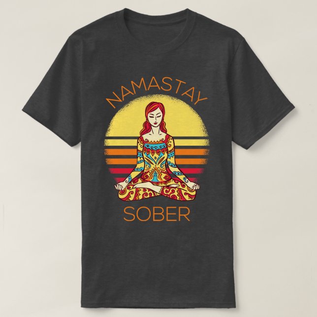 Camiseta Namastay Sober I (Frente do Design)
